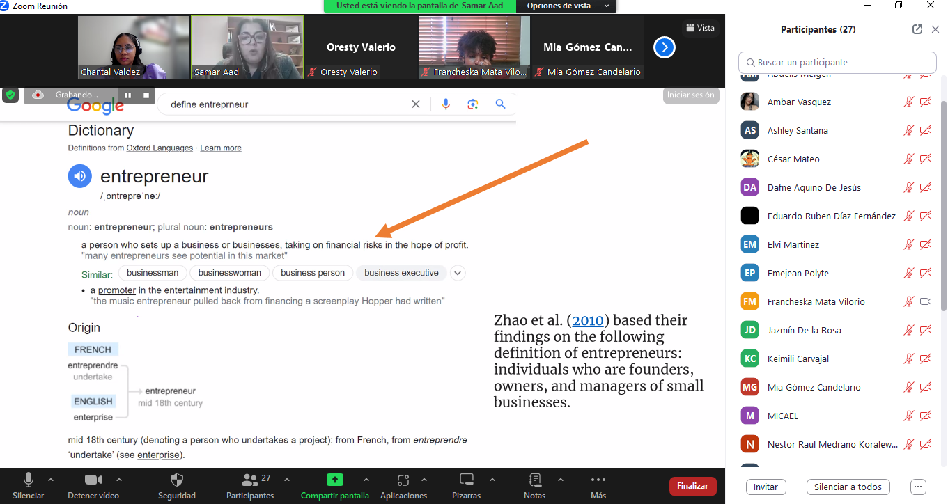 Charla Challenges in Early Stage Entrepreneurship